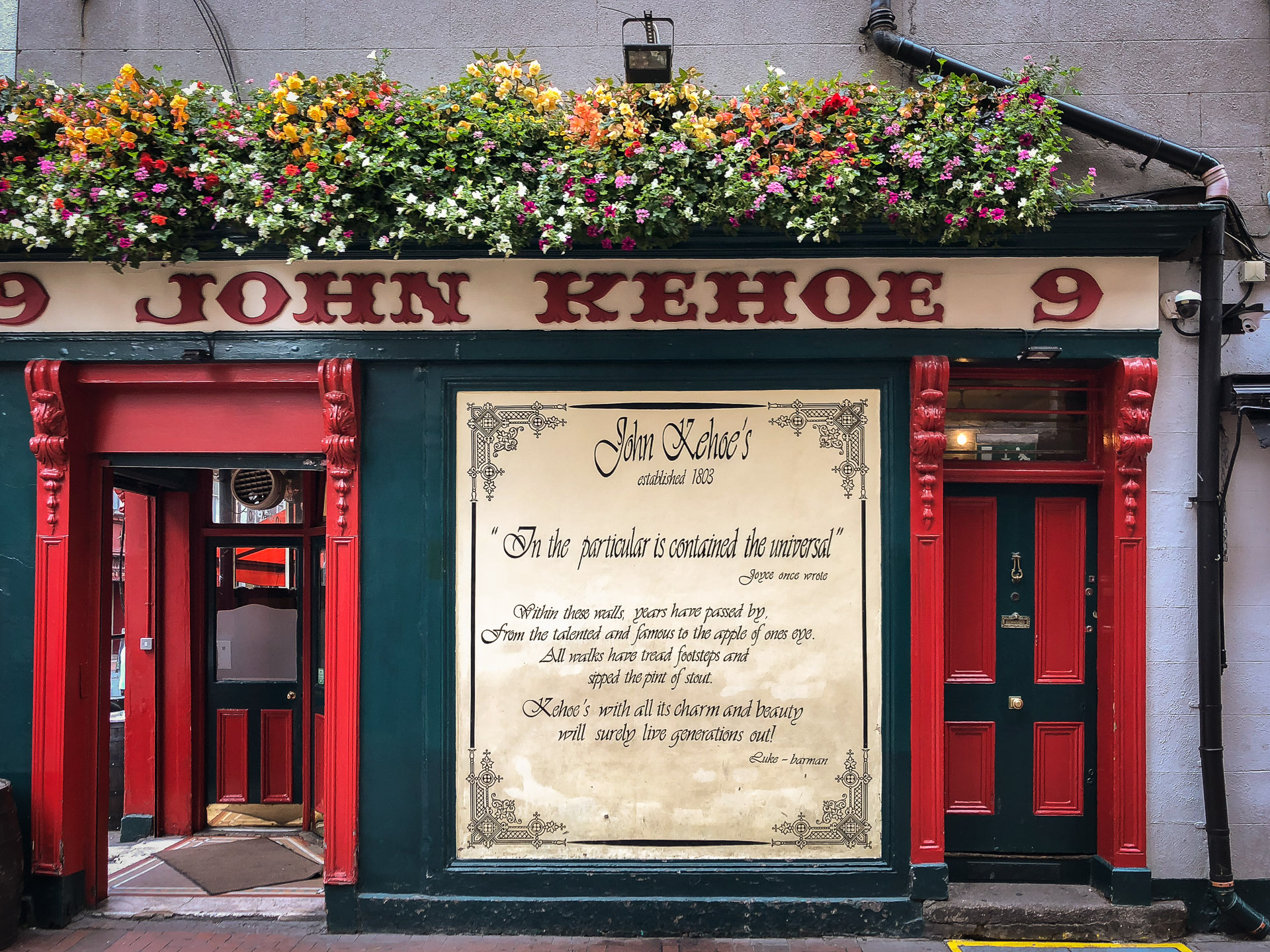 Kehoes Pub in the heart of Dublin